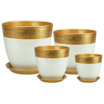 Горшок керамический Бутон Валенсия 592104 (3-й из набора) 18х18см, 3,8л; Россия