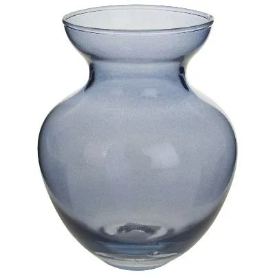 Ваза Залина, D9.5xH12.5см, охра, синий фото в интернет-магазине Флоранж