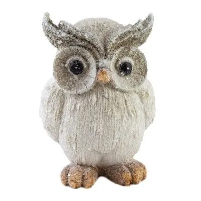 Сувенир Сова (полирезин), H14,5x10x9см, серый фото в интернет-магазине Флоранж
