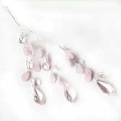 Вставка с кристаллами, Н33см, розовый фото в интернет-магазине Флоранж