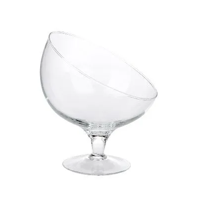 Ваза стеклянная Бренди Анабель с косым срезом, 16х19,1см; Россия фото в интернет-магазине Флоранж