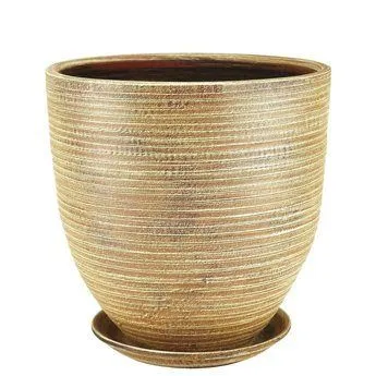 Горшок керамический Эко, бежевый, 28х34см, 12л; Россия