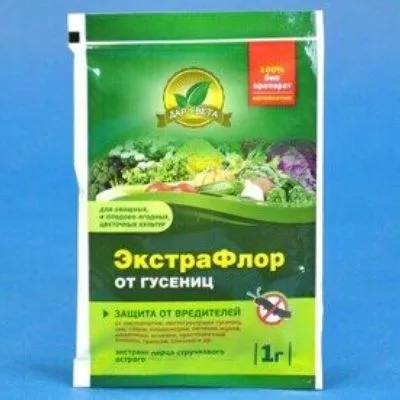 Инсектицид от гусениц, пакет Экстрафлор,1г фото в интернет-магазине Флоранж