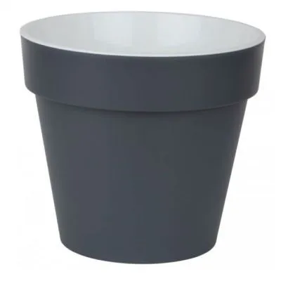 Горшок пластиковый Протея, антрацит, 14х14см, 1,4л; Россия фото в интернет-магазине Флоранж