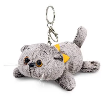 Игрушка Брелок Кот Басик с бантиком лежачий Kta-001 фото в интернет-магазине Флоранж