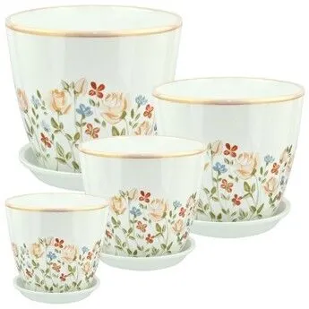 Горшок керамический Бутон РС173 Прованс (1-й из набора), 12х12см, 1л; Россия