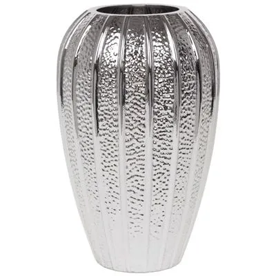 Ваза Ruth (стекло) D14xH20см, серебро фото в интернет-магазине Флоранж
