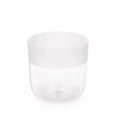 Горшок пластиковый Линель двойной с автополивом, прозрачный, 16х16см, 2,7л; Россия фото в интернет-магазине Флоранж