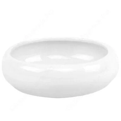 Кактусник керамический Круглый, белый, 15смх4,5см; Россия фото в интернет-магазине Флоранж