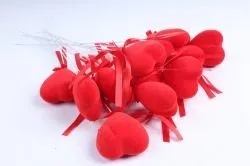 Набор вставок Сердце, флок 32см, (12шт.)