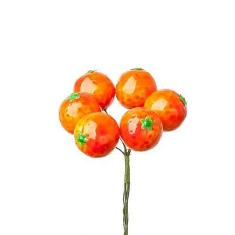 Мандарины на вставках 6шт., D3хH12см фото в интернет-магазине Флоранж