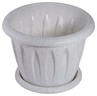 Горшок пластиковый Фелиция, мрамор, 10,5х8,2см, 0,4л; Россия