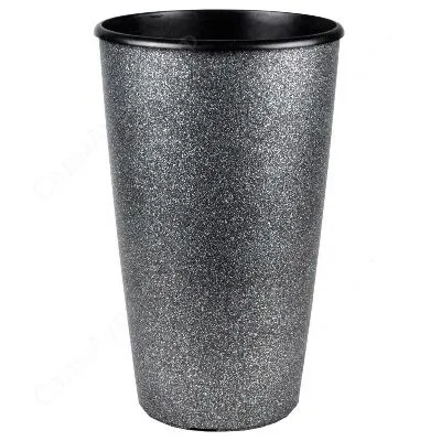 Горшок пластиковый Конус, серебряный, 35х60см 18л; Россия фото в интернет-магазине Флоранж