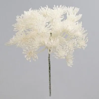 Ветка с глиттером на вставке, H23см, белый фото в интернет-магазине Флоранж