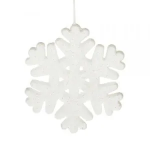 Елочное украшение "Снежинка" (пластик), 15см 