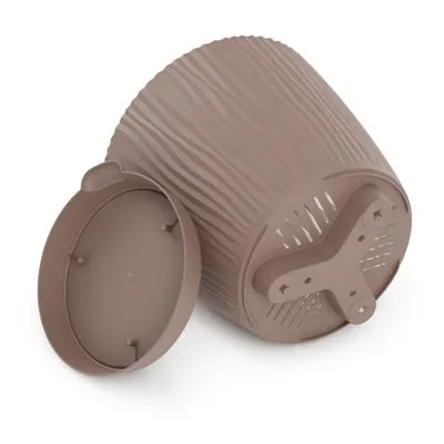 Горшок пластиковый Флис с прикорневым поливом, какао, 11,5х11,5х11,1см, 0,7л; Россия фото в интернет-магазине Флоранж