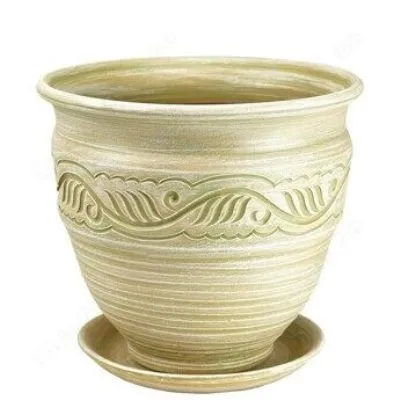 Горшок керамический Вьюн, 31х27см, оливка, 13л; Россия фото в интернет-магазине Флоранж