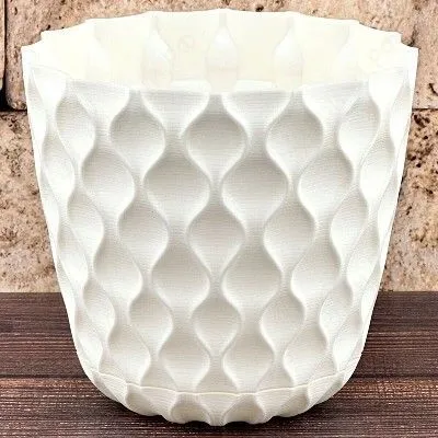 Горшок пластиковый Wave, белоснеж. жасмин, 27х25см, 10л; Россия фото в интернет-магазине Флоранж