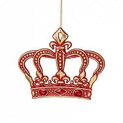 Украшение подвесное Корона со стразами, 13см фото в интернет-магазине Флоранж