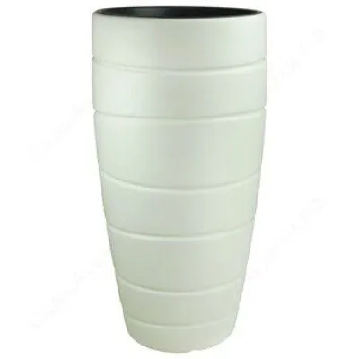 Кашпо пластиковое Passa высокое, кремовое, 40*78см; Россия фото в интернет-магазине Флоранж