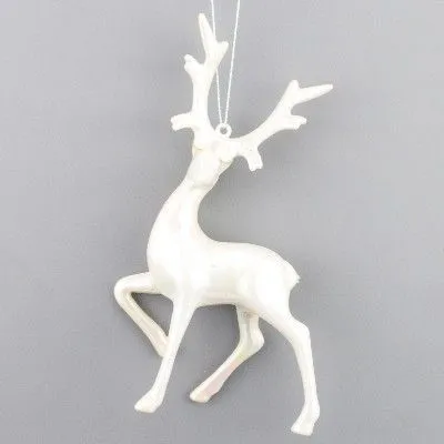 Украшение подвесное Олень (пластик), 17х10х3см, белый фото в интернет-магазине Флоранж