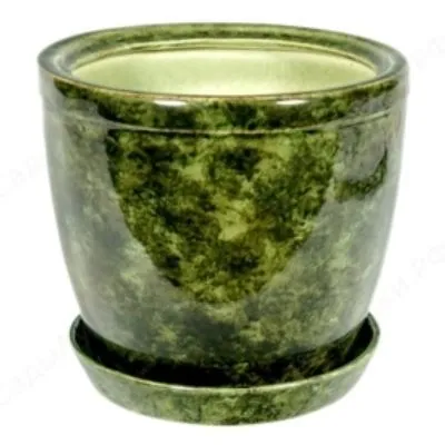 Горшок керамический Кедр зеленый, 20х19см, 3л Россия фото в интернет-магазине Флоранж