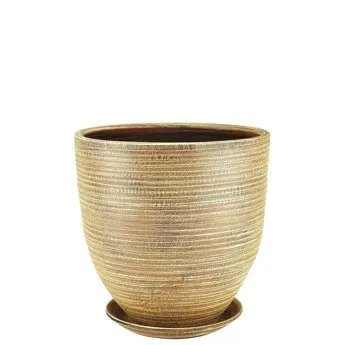 Горшок керамический Эко, бежевый, 20х20см, 4л; Россия фото в интернет-магазине Флоранж