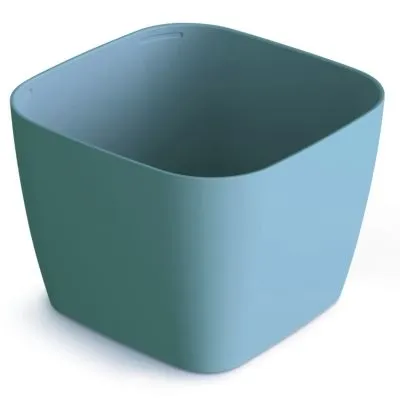 Горшок пластиковый для суккулентов Фьюжн, серо-мятный, 10,4х10,4х7,6см, 0,6л; Россия фото в интернет-магазине Флоранж