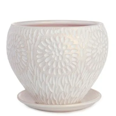 Горшок Астра классик 2 19,5х24см, 6л, бел/жемчуг; Россия фото в интернет-магазине Флоранж