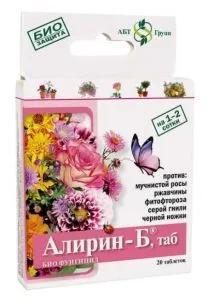 Инсектицид от болезней Алирин-б для цветов, 20 таблеток
