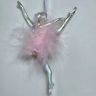 Украшение подвесное Балерина (пластик), 14,8x9,3см, светло-розовый фото в интернет-магазине Флоранж