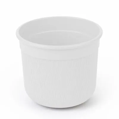 Горшок пластиковый Сканди с дренажной вставкой, белый, 22х22х19,5 см, 5 л; Россия фото в интернет-магазине Флоранж