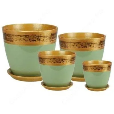 Горшок керамический Бутон Валенсия 592074 (3-й из набора) 18х18см, 3,8л; Россия фото в интернет-магазине Флоранж