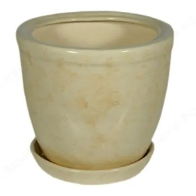 Горшок керамический Кедр бежевый, 20х19см, 3л Россия фото в интернет-магазине Флоранж