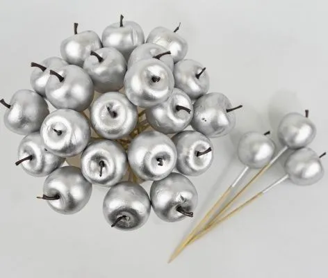 Вставка Яблоко,  4х12см, серебро фото в интернет-магазине Флоранж