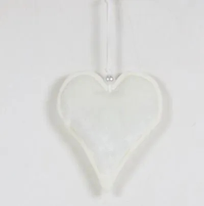 Украшение подвесное Сердце, 11,5х13см, белый фото в интернет-магазине Флоранж