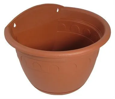 Кашпо пластиковое настенное Колывань, коричневый, 20х14см, 1,65л; Россия фото в интернет-магазине Флоранж