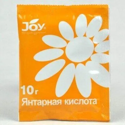 Янтарная кислота JOY 10г фото в интернет-магазине Флоранж