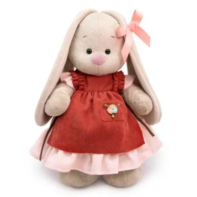 Игрушка Зайка Ми в платье и переднике с рюшами (малая), 25см StS-462 фото в интернет-магазине Флоранж