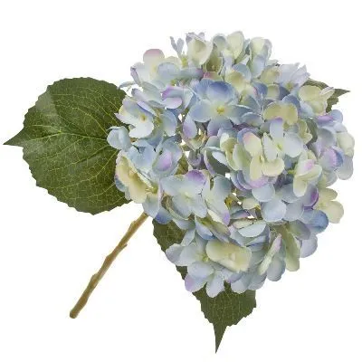 Цветок искусственный Гортензия, 52см, голубой/белый фото в интернет-магазине Флоранж