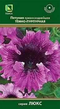 Петуния превосходнейшая Тёмно-пурпурная (цветной пакет) 10шт; Поиск фото в интернет-магазине Флоранж
