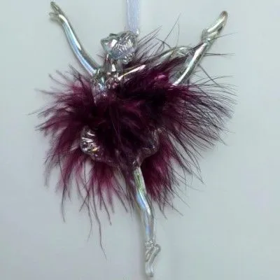 Украшение подвесное Балерина (пластик), 14,8x9,3см, темно-розовый фото в интернет-магазине Флоранж