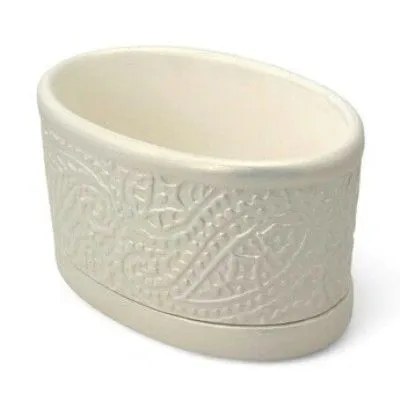 Горшок Пейсли 15смх9смх9см, 0,5л, жемчуг/Сады Аурики фото в интернет-магазине Флоранж