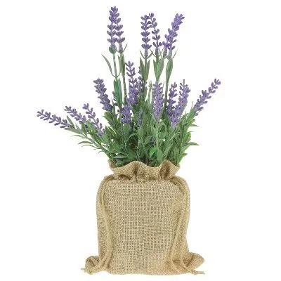 Цветок искусственный в кашпо Лаванда 25,5см, сиреневый фото в интернет-магазине Флоранж