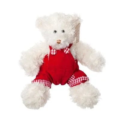 Игрушка м/н Медвежонок в комбинезоне, 25см, кремовый фото в интернет-магазине Флоранж