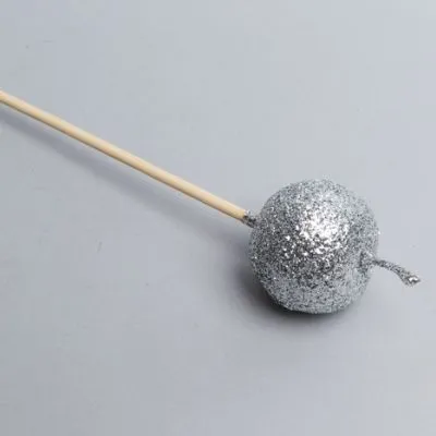 Вставка Яблоко засахаренное  4.5х50см, серебро фото в интернет-магазине Флоранж