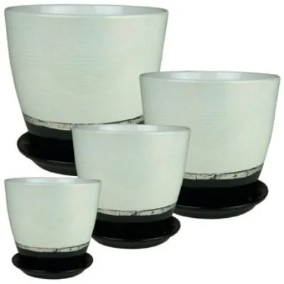 Горшок керамический Бутон РС151 Паталь Эстет (2-й из набора), 12х12см, 1л; Россия фото в интернет-магазине Флоранж