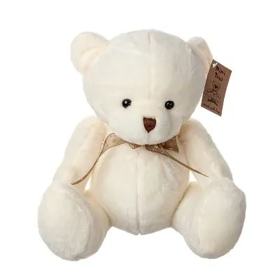 Игрушка м/н Медведь с бантом, 20см, кремовый фото в интернет-магазине Флоранж
