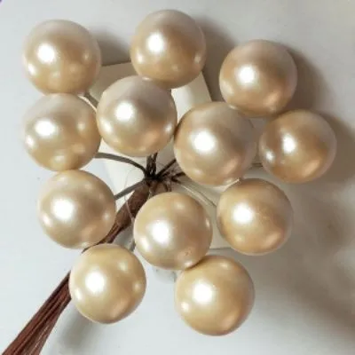 Набор шариков на вставках 12шт, D2xL11см, белый фото в интернет-магазине Флоранж