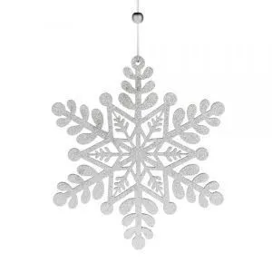 Елочное украшение "Снежинка" (дерево), 17.5х34см 